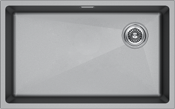 Кухонная мойка Paulmark LUMI 74UNI-SKEW LU74SK-GRM 74х46 цвет серый металлик